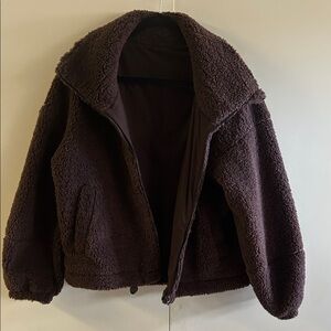 Lululemon Teddy Chocolate Cozy Brown Sherpa Jacket